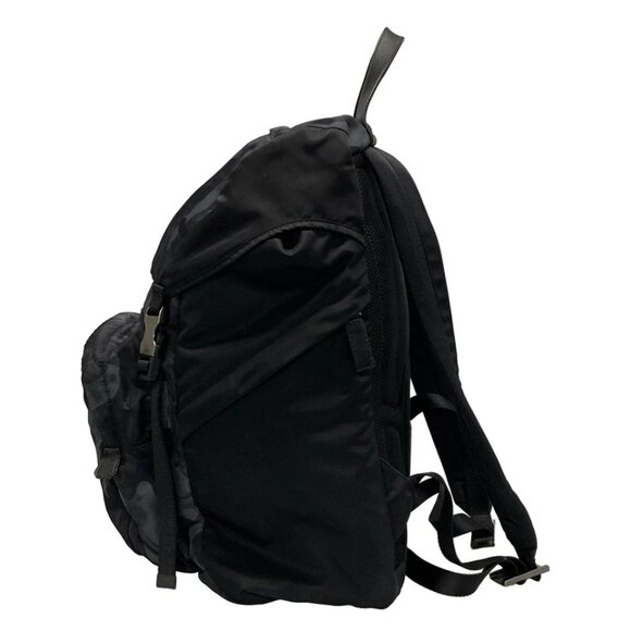 PRADA -  Black Nylon Leather Backpack 728-071625 - Picture 3 of 14